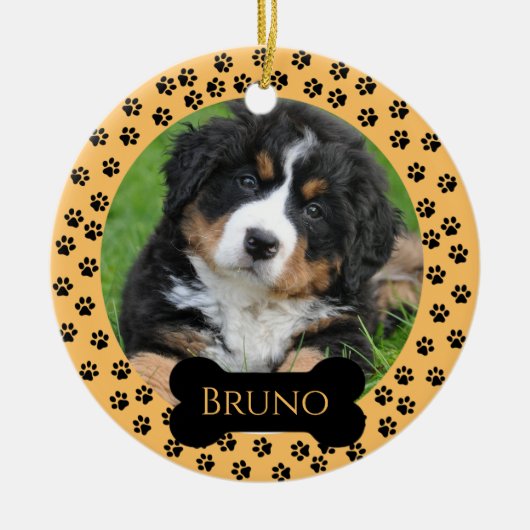 Oranje PET keramische cirkel Ornament (Voorkant)