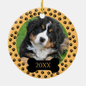 Oranje PET keramische cirkel Ornament (Achterkant)