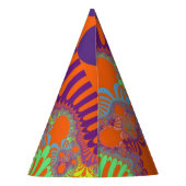 Oranje Pet Paarse Mod Feesthoedjes (Achterkant)