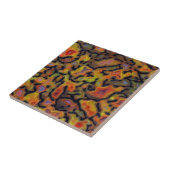 Oranje Petrified Dinosaur Bone Tegeltje (Zijkant)