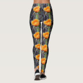 Oranje peul, opuntia cactus, bloemfoto leggings (Achterkant)