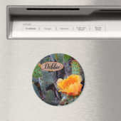 Oranje peul, opuntia cactus, bloemfoto magneet (Insitu (Vaatwasser))