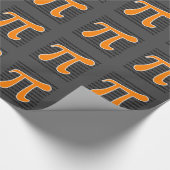 Oranje pi-teken cadeaupapier (Hoek)