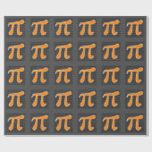 Oranje pi-teken cadeaupapier (Vlak)