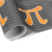 Oranje pi-teken cadeaupapier (Rol Hoek)