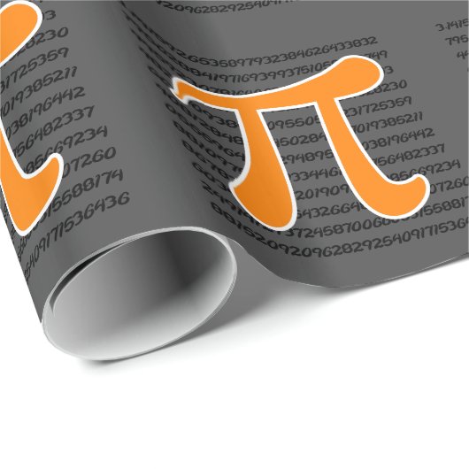 Oranje pi-teken cadeaupapier (Rol Hoek)
