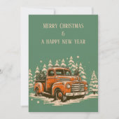 Oranje pick-up kerstkaart (Voorkant)