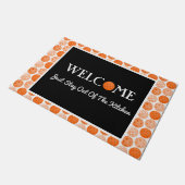 Oranje Pickleball Balls, blijf uit de keuken Deurmat (Schuin)