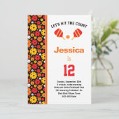 Oranje Pickleball B'day + RSVP Kaart (Staand voorkant)