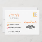 Oranje Pickleball B'day + RSVP Kaart (Achterkant)