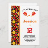 Oranje Pickleball B'day + RSVP Kaart (Voorkant / Achterkant)