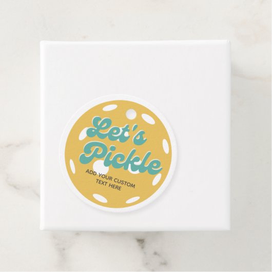 Oranje Pickleball Laten we gepersonaliseerde tekst Bedankjes Labels (In situ)