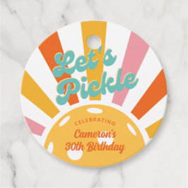 Oranje Pickleball Laten we gepersonaliseerde tekst Bedankjes Labels