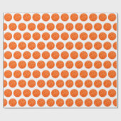 Oranje Pickleball op White Cadeaupapier (Vlak)
