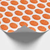 Oranje Pickleball op White Cadeaupapier (Hoek)