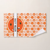 Oranje pickleballs gepersonaliseerde pickleball co handdoek (Handdoek)