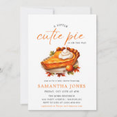 Oranje Pie Pumpkin Herfst Baby shower Uitnodiging (Voorkant)