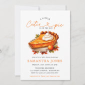 Oranje Pie Pumpkin Herfst Baby shower Uitnodiging (Voorkant)