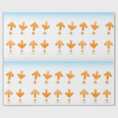 Oranje pijlen cadeaupapier (Vlak)