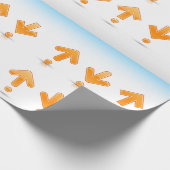 Oranje Pijlen Cadeaupapier (Hoek)
