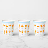 Oranje pijlen papieren bekers