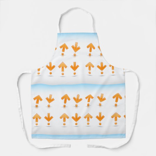 Oranje pijlen schort (Voorkant)