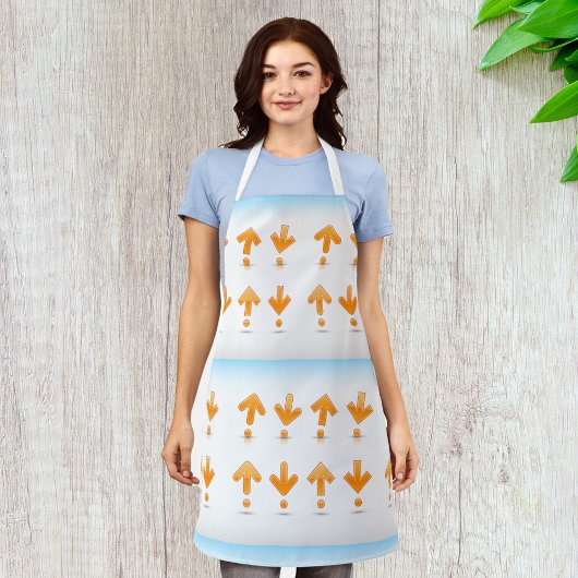 Oranje pijlen schort