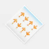 Oranje pijlen servet (Hoek)