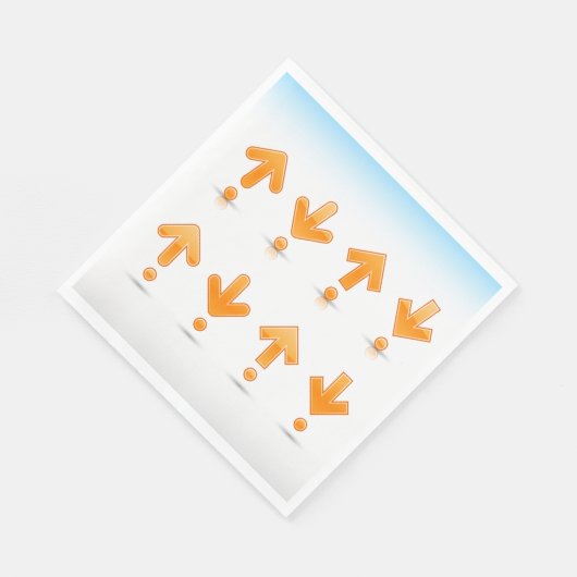 Oranje pijlen servet (Hoek)