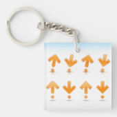 Oranje pijlen sleutelhanger (Voorkant)