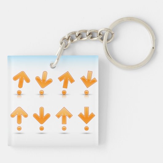 Oranje pijlen sleutelhanger (Achterkant)