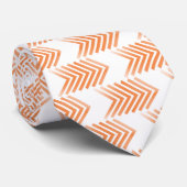 Oranje pijlpatroon stropdas (Opgerold)
