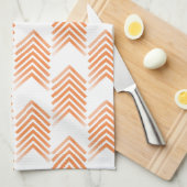 Oranje pijlpatroon theedoek (Quarter Fold)