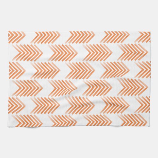 Oranje pijlpatroon theedoek (Horizontaal)