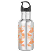 Oranje pijlpatroon waterfles (Achterkant)