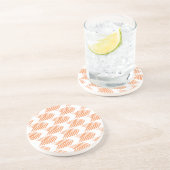 Oranje pijlpatroon zandsteen onderzetter (Zijkant)