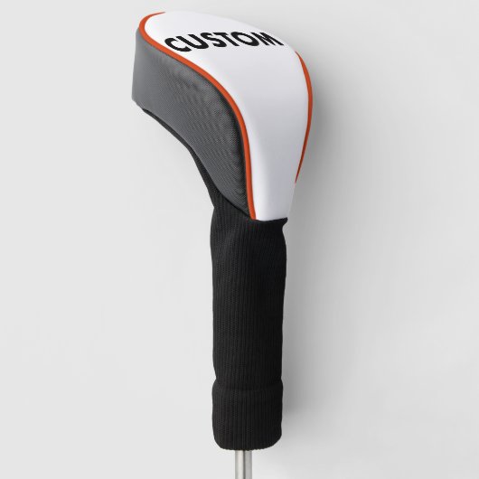 ORANJE Pijp Custom Golf Driver Headcover Blanco (Schuin)