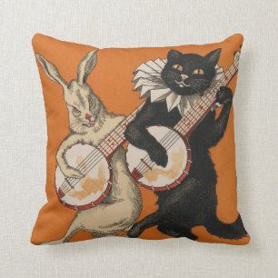 Oranje piloot voor kattenbroodjes - dierkunst kussen