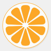 oranje pinwheel ronde sticker (Voorkant)