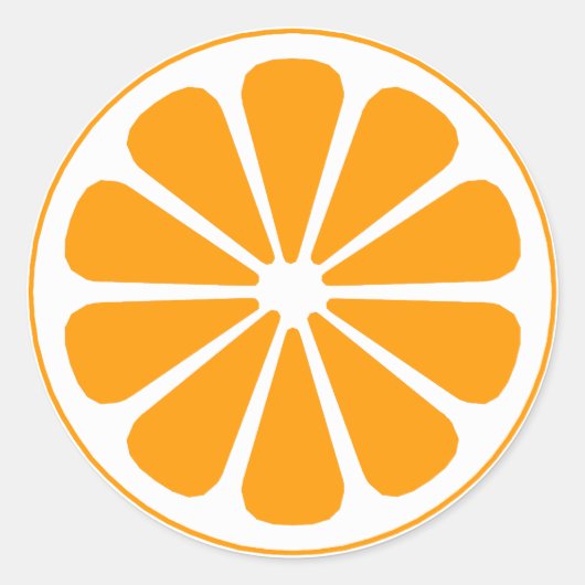 oranje pinwheel ronde sticker (Voorkant)