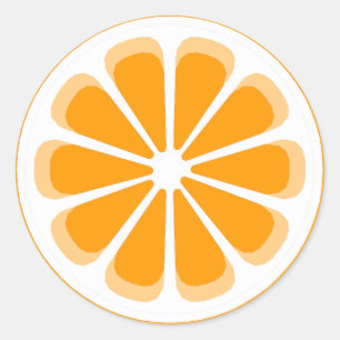 oranje pinwheel ronde sticker