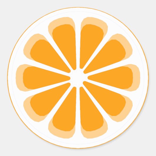 oranje pinwheel ronde sticker (Voorkant)