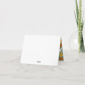 Oranje Pioen & Roos Bloemen Dank u Kaarten (Achterkant)