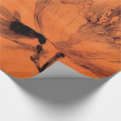 Oranje pioenrozen 2 decoupage collage ontwerp cadeaupapier (Hoek)