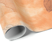 Oranje pioenrozen 2 decoupage collage ontwerp cadeaupapier (Rol Hoek)