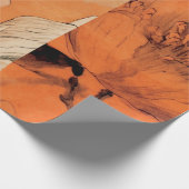 Oranje pioenrozen decoupage collage cadeaupapier (Hoek)