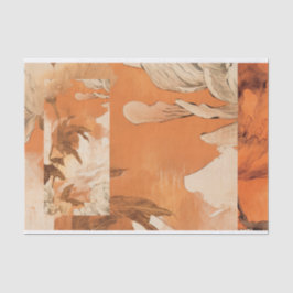 Oranje Pioenrozen Decoupage Design Tissuepapier