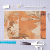 Oranje Pioenrozen Decoupage Design Tissuepapier (Craft)