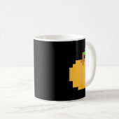 Oranje Pixel 8-bit Arcade Videospel Matching Koste Koffiemok (Voorkant rechts)