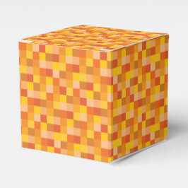 Oranje pixelpatroon bedankdoosjes
